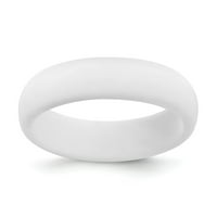Čvrsta silikonska bijela obična klasična vjenčanica Veličina prstena 5