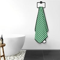 Ručnik za kupanje, Green Gingham Provjerite ručnik za kupanje u obliku uzoraka za kupatilo koralj za
