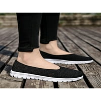 Oucaili ženske casual cipele Comfort tenisice kliznite na stanovima Prozračne neklizne naloge Rad Walking