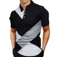 Muška polo majica Muška modna majica casual kratkih rukava Golf majica u boji blok pamučne kosture za