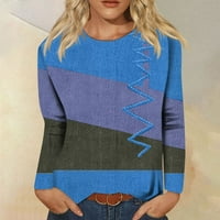 HHEI_K Ženska modna ležerna Ležerne prilike za puloveru za pulover sa okruglim vratom