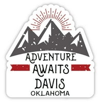 Davis Oklahoma suvenir Vinil naljepnica za naljepnicu Avantura čeka dizajn