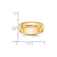 Real 14KT žuta zlatna milgrain polukružna vjenčana veličina: 7; za odrasle i tinejdžere; Za žene i muškarce