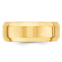 Čvrsta 14K žuta zlatna muška levina za ivice udobnosti za vjenčani prsten veličine 9,5