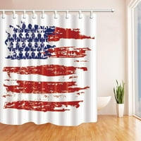 Prskanje američke zastave dan neovisnosti poliestera od poliesterske tkanine kupatilo za tuširanje