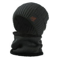 TAWOP zimski kape za žene muške i ženske zime plus baršunaste zadebljane šal i šal 2-komade sive 23x21.5