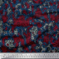 Soimoi pamučna kambrska tkaninska tkanina cvjetna i marokanska damaska ​​dekor tkanina tiskano dvorište