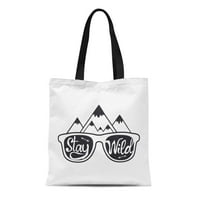 Platno torba Vintage Hipster sunčane naočale planine Strelice i ostaju divlja trajna za višekratna torba