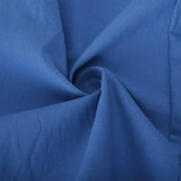 Stamzod muške lagane jakne na katu casual pamuk i posteljina navratnikor čvrste boje džepova s ​​dugim