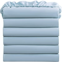 Grupni posteljini komada, svijetli plavi posteljini posteljini 36 80 10 duboki džep, mekani tavozi i
