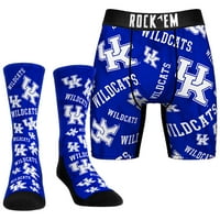 Muške rock em čarape Kentucky Wildcats cijeli donje rublje i čarape posade Combo Pack
