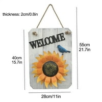 PersonalHomirani znak za dobrodošlicu Mark Marquer Torch Garm Dekoracija * * Sunflower Ptice Porodica