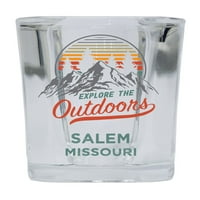 Salem Missouri Istražite otvoreni suvenir Square Square Bany alkohol Staklo 4-pakovanje