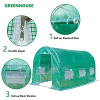 KTAXON 20 'X10' X7 'Greenhouse Roll-up prozori sa čeličnim okvirom zelene boje