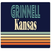 Grinnell Kansas Vinil naljepnica za naljepnicu Retro dizajn