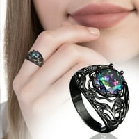 Hanxiulin šareni kamen prsten nakit za rođendan, prijedlog za rođendan, poklon za brisanje za angažman