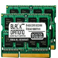 8GB 2x4GB memorijska ramba za Toshiba Tecra A11-S 204pin 1066MHz PC3- DDR SO-DIMM Black Diamond Modul