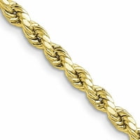 10k žuto zlato polučvrsti d c lanac konopa napravljen u Peru 10DH030-20