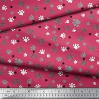 Soimoi ružičasta pamučna patka tkanina šapa pas ispis tkanina sa dvorištem široko