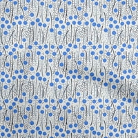 Onuoone Georgette viskoza Plava tkanina Sažetak cvjetni obrtni projekti Dekor tkanina Štampano od dvorišta