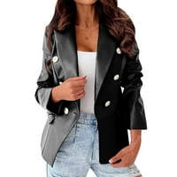 Leesechin Blazers za žene Business Attire Solid Color Dugi rukav Cardigan Top Jacket kaput na odobrenje