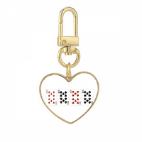 Srce Spade Club uzorak zlatni kvotni ključ za ključeve