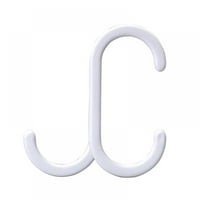 Višenamjenski kukir s u obliku slova S-u obliku kaputa za kaput s kukom u obliku kuka za kuku Bijela