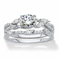 PALMBEACH nakit okrugli kubični cirkonij i markiza safir ermerald ili kubni cirkonijski vjenčani prsten