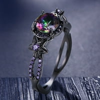 Modna crna boja cirkonijum prsten ljubičasti dijamantni prsten izvrsne prstene svih podudaranja