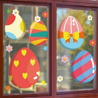 Corashan Dekor sobe, Uskršnji prozor Uskršnji jaja naljepnice za višekratnu proljeće Uskršne naljepnice,