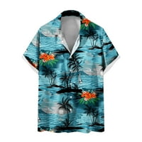 Simplmasygeni košulje za čišćenje vrhovi muške majice Ne pozicioniranje Havajska štampa kratkih rukava