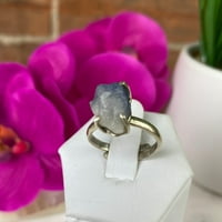 DUMORTIEINITER Quartz prirodni prsten sa postavkom srebrnog zatvarača Sterling