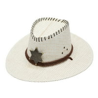 Unizoru za odrasle ljetna modna krema za sunčanje od slamke na plaži, casual kaubojski šešir