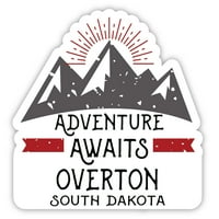 Overton South Dakota Suvenir Vinil naljepnica za naljepnicu Avantura čeka dizajn