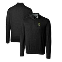 Muški rezač i buck Black Green Bay Packers Backback Logo Lakemont Tri-Blend Quarter-Zip Duks pulover