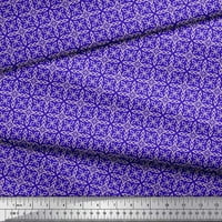 Soimoi Blue Rayon tkanina arrow & Diamond Geometrijska tiskana tkanina od dvorišta široka