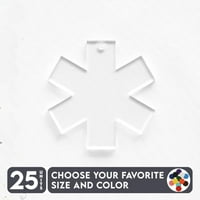 Jedinice Akrilni privjesak za glasacyc Simbol 1 8 debela - bistra ili čvrsta boja - izrađena u SAD-u