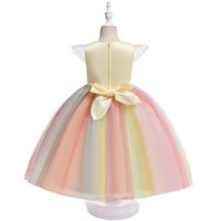Haljina za djevojčice Jedinstvena polagana princeza rođendanske stranke duge maxi haljine cvjetne djevojke
