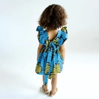 Djevojke odjeću Dječje djece Djevojke Afrički tradicionalni stil Fly rukave bez rukava Ankara Princess