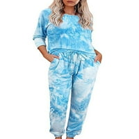 Glonme Leopard Print Sleep Bawer Baggy Početna Odjeća Loungewear Ležerne prilike navodnici Pijamas setovi