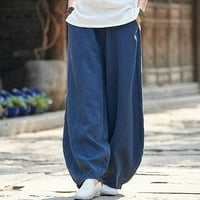 Posteljina džepa elastična pantalona za prozračnu pantalone Loat pamučne struke Žalbe za žene za golf