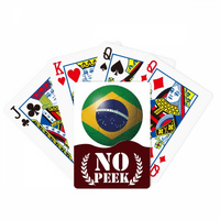 Brazil Nacionalni zastava Soccer Football Peek Poker igračka karta Privatna igra