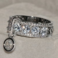 Bacc dodaci ličnosti jednostavan retro inlaid rhinestone multicolor prsten ženski nakit prstenovi srebrni
