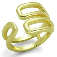 Ženski prsten od nehrđajućeg čelika od nehrđajućeg čelika IP bez kamena u bez kamena - veličine 7