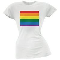 Wyoming LGBT lezbijski pride Rainbow Bijeli juniori Meka majica - mala