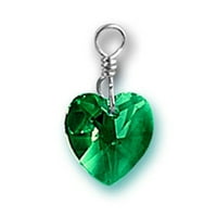 Sterling Silver 16 Bo lanac zeleni može kristalno roditi mjesec dana privjesak ogrlica