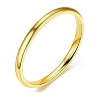 Cleance Temament Svestrani tanki Titanijum čelični prsten Ženski modni obični prsten za prsten za prsten