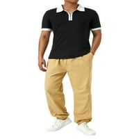 Chollius Muss casual zip up polo majice na vrhu golf kratki rukav lapel ovratnik od polo majica boja