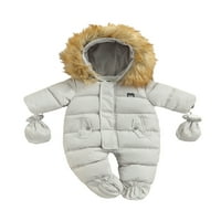 Amiliee novorođenčad dječje dječje djevojke zimski kaput za smašice Romper topla odjeća s kapuljačom