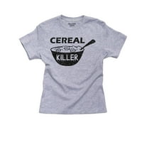 Killer sa žitaricama - urnebesna igra na riječima za doručak Grafički dječak pamučna mladost siva majica